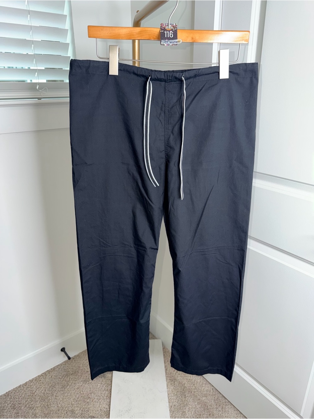 116. Blue Sky Black Custom Scrub Pants